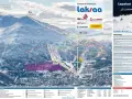 Løypekart för narvik skidåkning med olika pister, liftar och symboler.