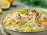 Krämig laxpasta med dill och citron. Ett enkelt och gott laxpasta recept som passar alla.