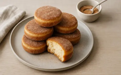 En hög med fluffiga krabbelurer, pudrade med socker och kanel. Ett perfekt recept för hembakade godsaker.
