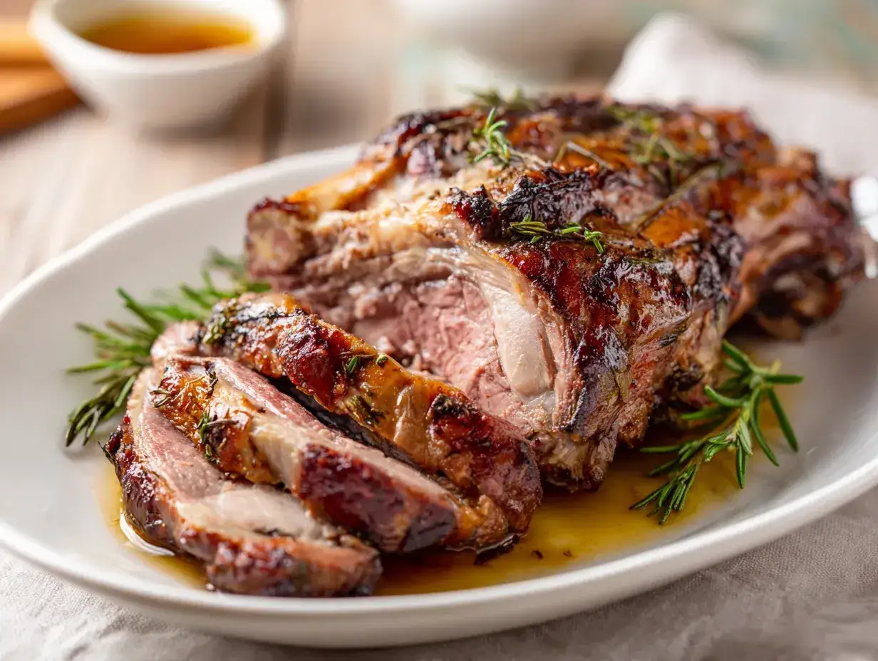 Saftig rostbiff med rosmarin, perfekt f&ouml;r ett klassiskt rostbiff recept. Serveras med en god sky.